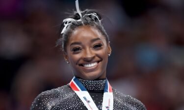 Simone Biles won an eighth all-around title at the US Gymnastics Championships last month