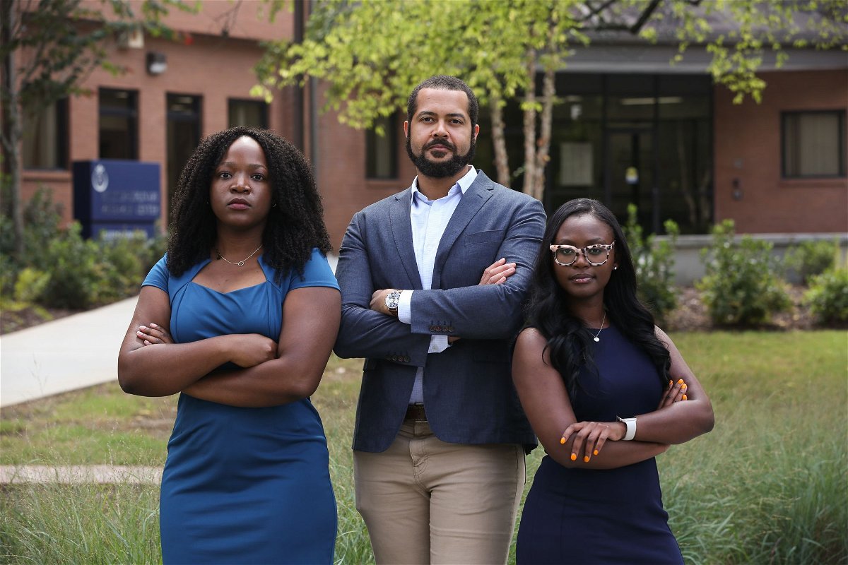 Olubukola Abiona, Geoffrey Hutchinson and Cynthia Ziwawo worked on the early Covid-19 vaccines as students. They reconnected this week as the US rolls out updated Covid shots.
