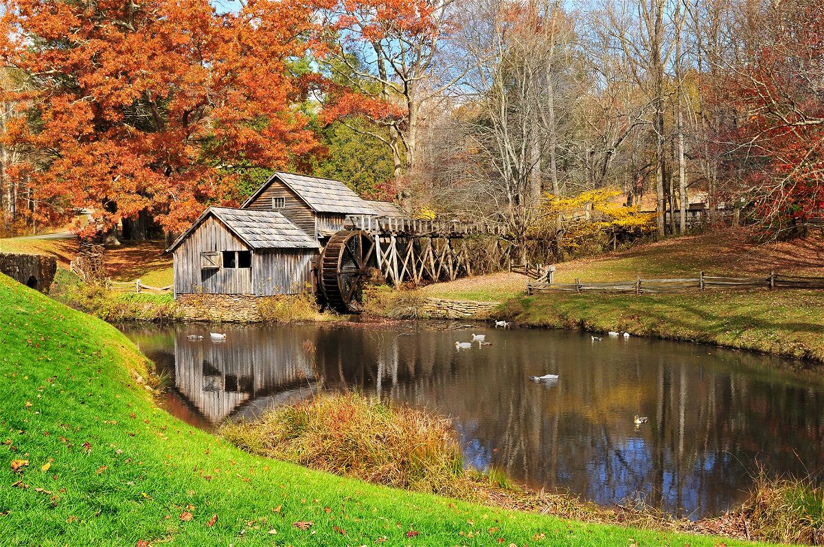 Historic Mabry Mill on the Blue Ridge Parkway in Virginia is great spot to pull over and reflect on days gone by.