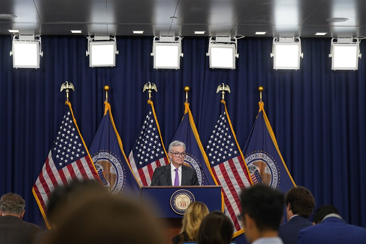 Jerome Powell, chairman of the US Federal Reserve, during a news conference following a Federal Open Market Committee (FOMC) meeting in Washington, DC, US, on July 26. The Federal Reserve is expected to hold its benchmark lending rate steady this week.:	