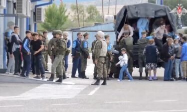 Russian peacekeepers evacuate civilians following Azerbaijani armed forces' offensive operation in Nagorno-Karabakh