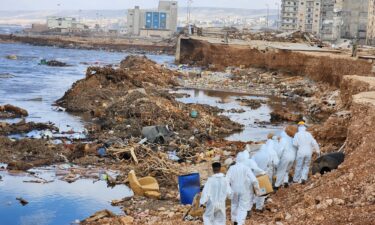 Local and international rescue teams scan the sea for washed up bodies.