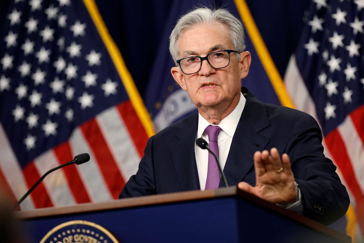 Federal Reserve Board Chairman Jerome Powell speaks during a news conference after a Federal Open Market Committee meeting on September 20, at the Federal Reserve in Washington, DC.