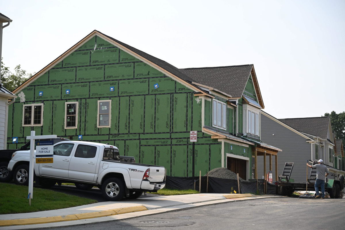 <i>Andrew Caballero-Reynolds/AFP/Getty Images/File</i><br/>A new home is built at a housing development in Fairfax