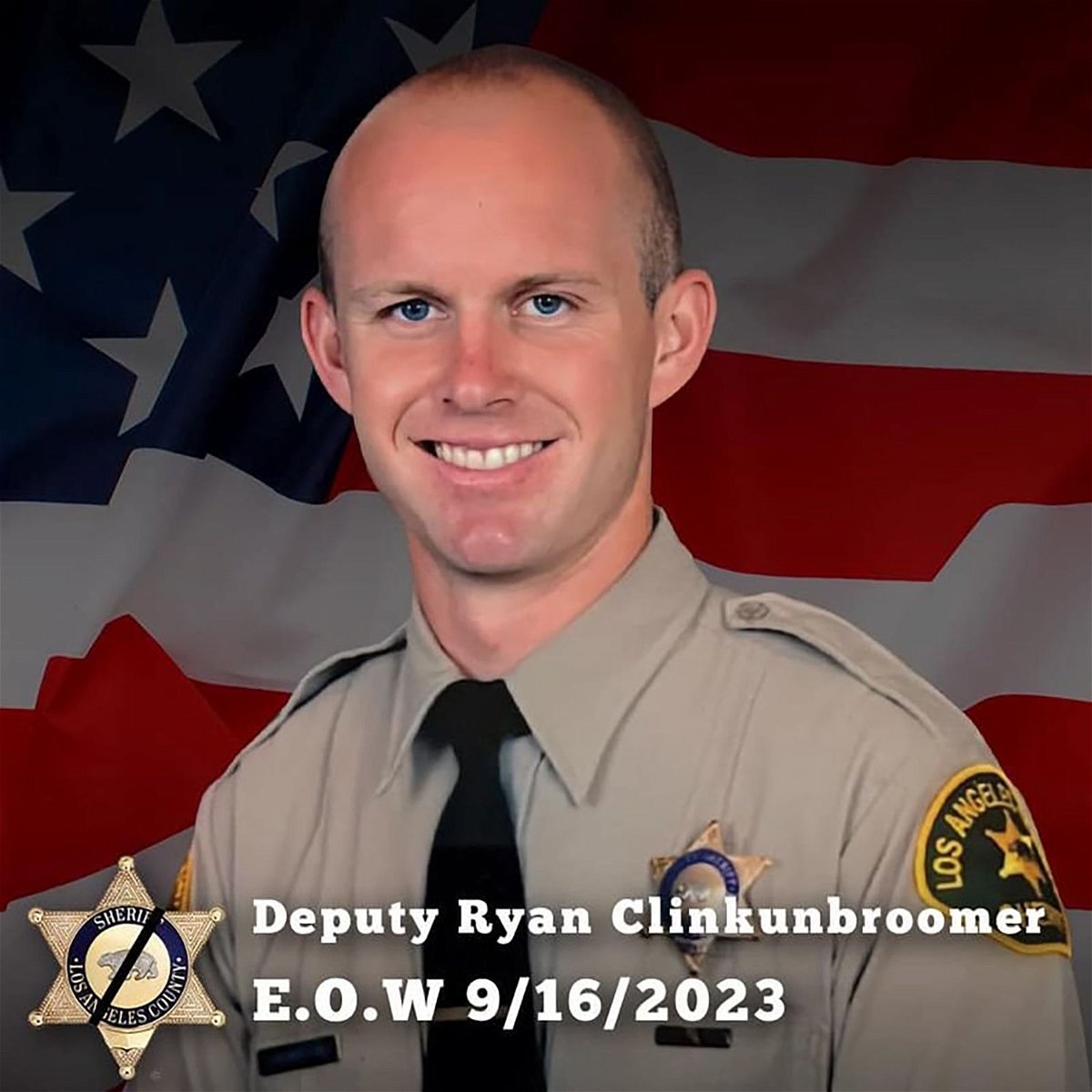 <i>LA County Sheriff's Department</i><br/>The killing of LA County Sheriff's Department Deputy Ryan Clinkunbroomer is believed to be targeted