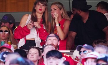 Taylor Swift at GEHA Field at Arrowhead Stadium on Sunday attending the Kansas City Chiefs game.