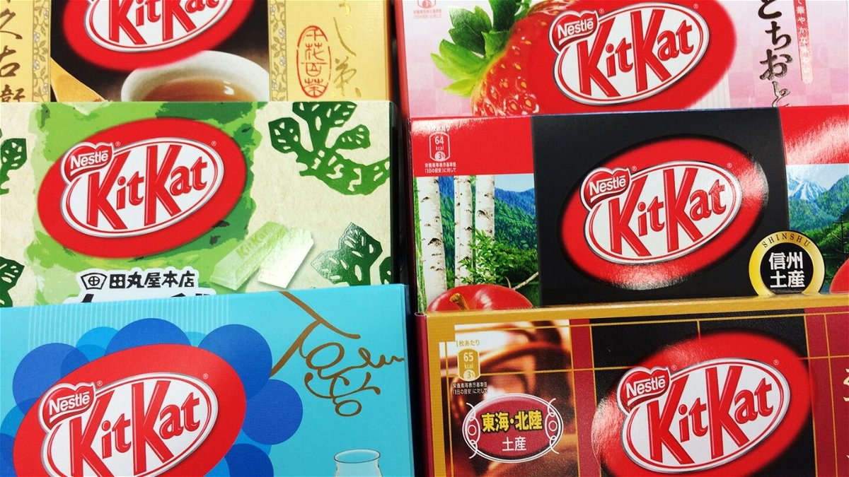 A variety of Nestlé Japan's Kit Kat flavors.