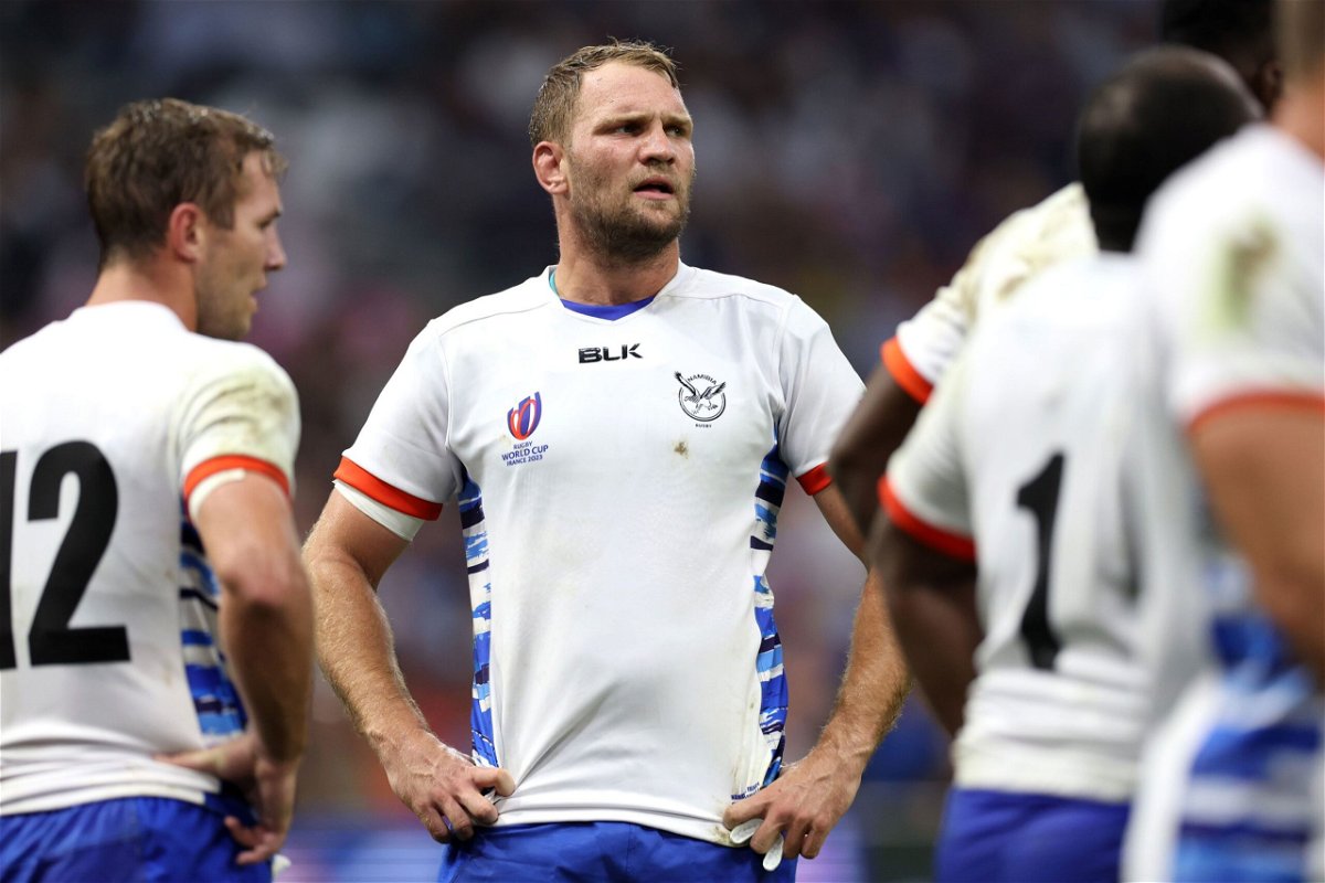 <i>Phil Walter/Getty Images</i><br/>Johan Retief played for Namibia in the team's 96-0 defeat by France in their Rugby World Cup Pool A match at Stade Velodrome in Marseille