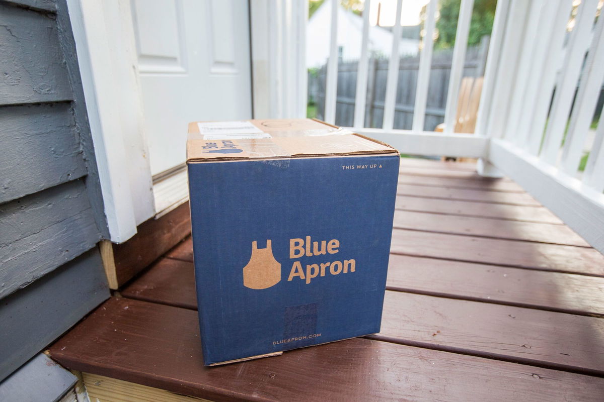 Blue Apron shares soared more than 130% after the once-hot meal kit delivery service announced it was being acquired.