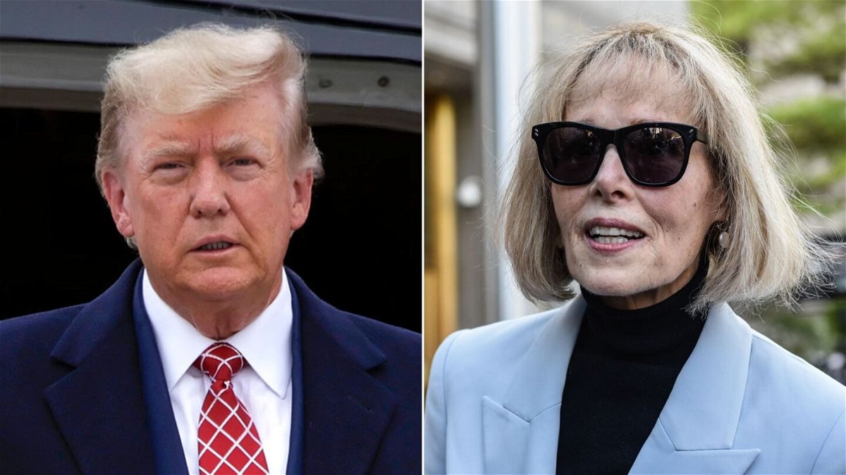 Former President Donald Trump and E. Jean Carroll are pictured in a split image. A federal judge ruled that the jury hearing E. Jean Carroll’s defamation lawsuit will only need to decide how much money Donald Trump will have to pay her, after the judge found the former president was liable for making defamatory statements.