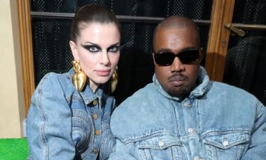 Julia Fox and Ye attend the Kenzo Fall/Winter 2022/2023 show as part of Paris Fashion Week on January 23