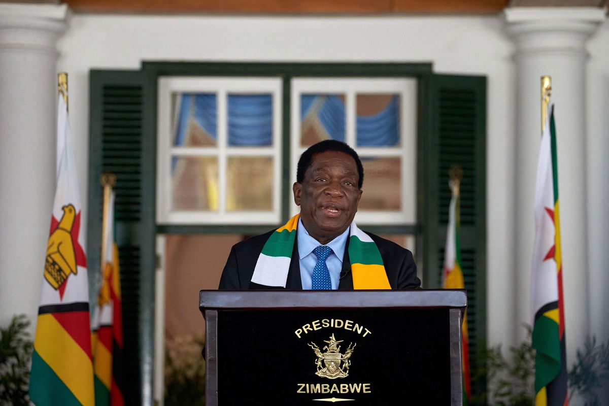 <i>Jekesai Njikizana/AFP/Getty Images/File</i><br/>Zimbabwe's President Emmerson Mnangagwa won a second term in office