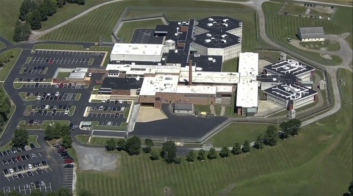 <i>WPVI-TV/6ABC/AP</i><br/>An aerial photo shows Chester County Prison in West Chester