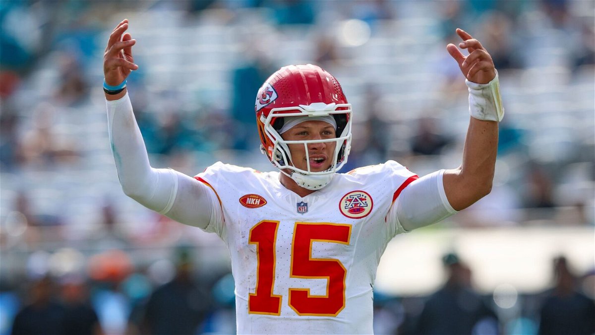 <i>Gary McCullough/AP</i><br/>Kansas City Chiefs quarterback Patrick Mahomes during the last moments of an NFL football game against the Jacksonville Jaguars on September 17.