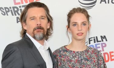 (From left) Ethan Hawke and Maya Hawke at the 2018 Independent Spirit Awards in Santa Monica.