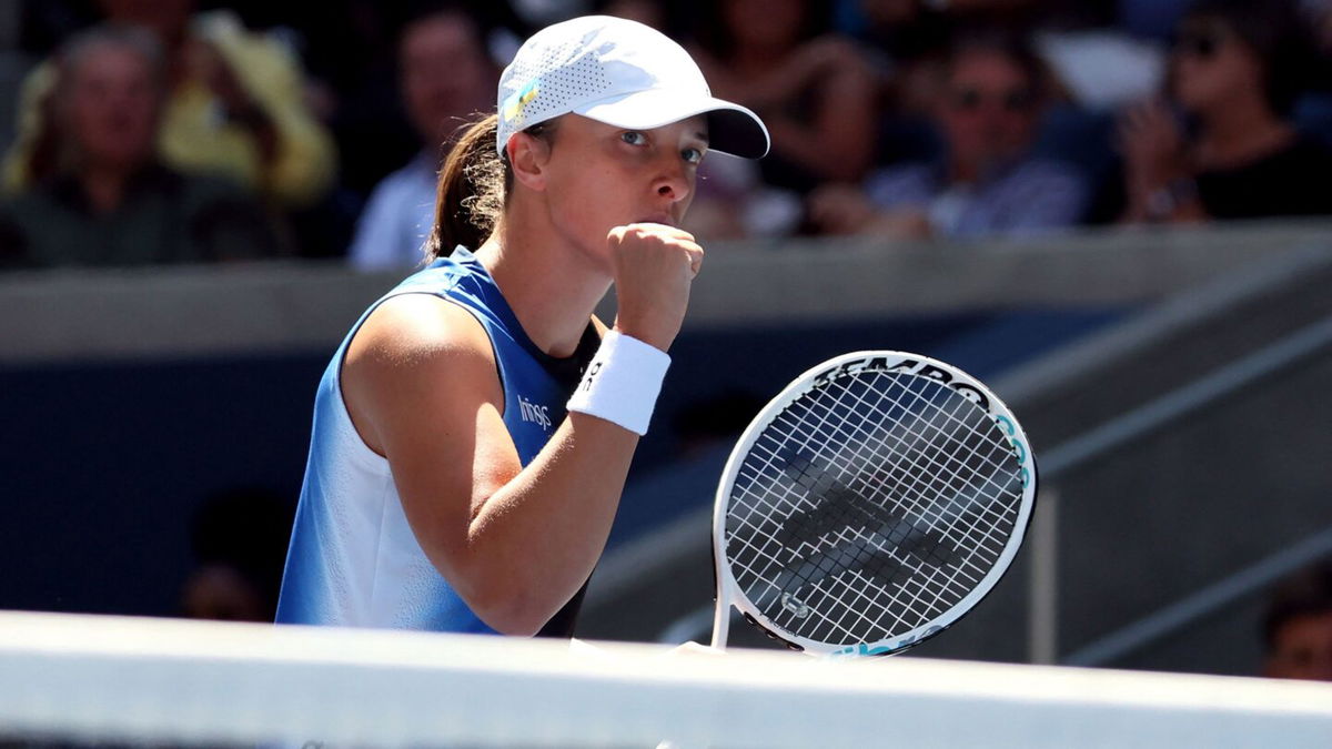 <i>Brendan Mcdermid/Reuters</i><br/>Poland's Iga Świątek took less than 50 minutes to reach the fourth round of the US Open.