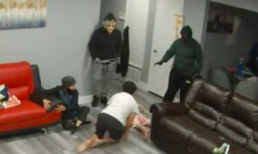 Police are searching for a group of robbers who tied up a Westminster family during a home invasion on Monday.