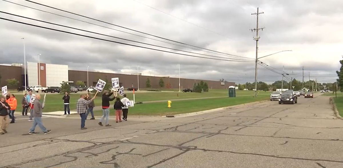 <i></i><br/>General Motors (GM) has released a statement following the incident where five picketing United Auto Workers (UAW) members were hit by a car.