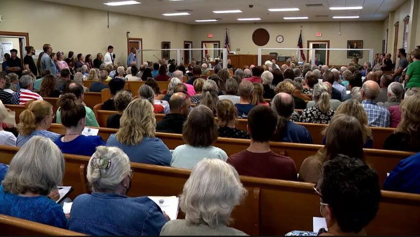 <i>WLOS</i><br/>The ongoing debate over the control of the Yancey County Public Library continued Monday night