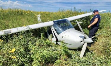 A small plane crash-landed in a remote area in western St. Lucie County Wednesday afternoon.