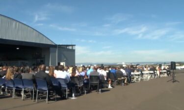 The tarmac at the Hillsboro Aero Academy on Sunday was the site of a memorial for 20-year-old Barrett Bevacqua