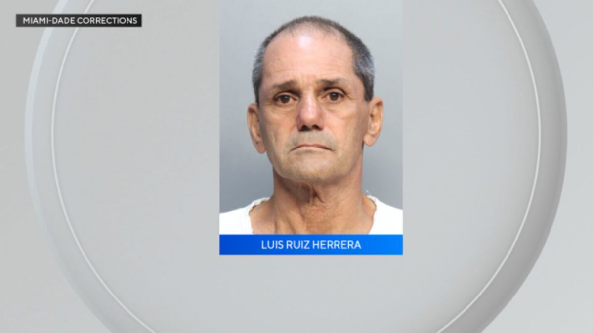 <i>Miami-Dade Corrections/WFOR</i><br/>Luis Ruiz Herrera was taken into custody for a road rage attack in Miami Springs