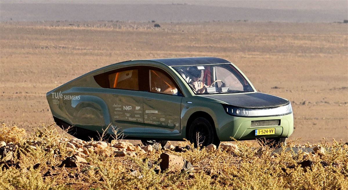 Stella Terra, here on a roadtrip through Marocco, is the world's first off-road solar-powered car