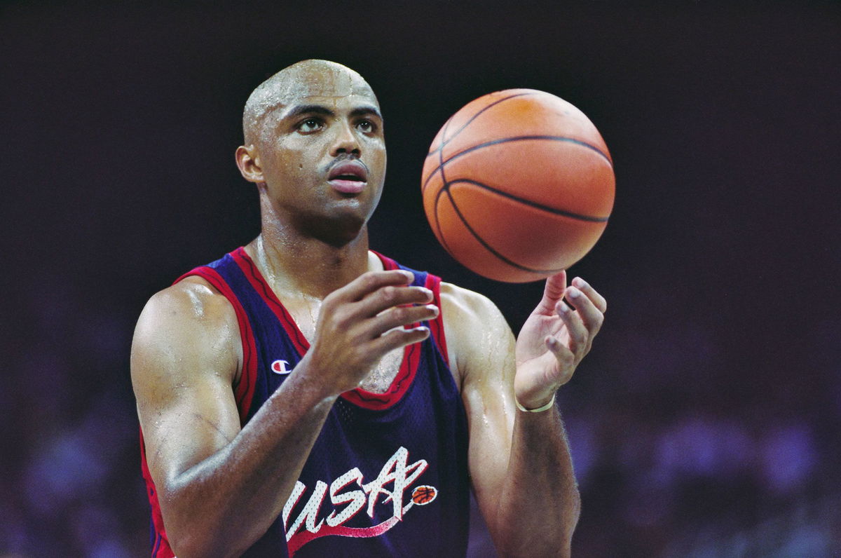 <i>Brian Bahr/AFP/Getty Images</i><br/>Charles Barkley playing against NBA legend Michael Jordan in 1996.