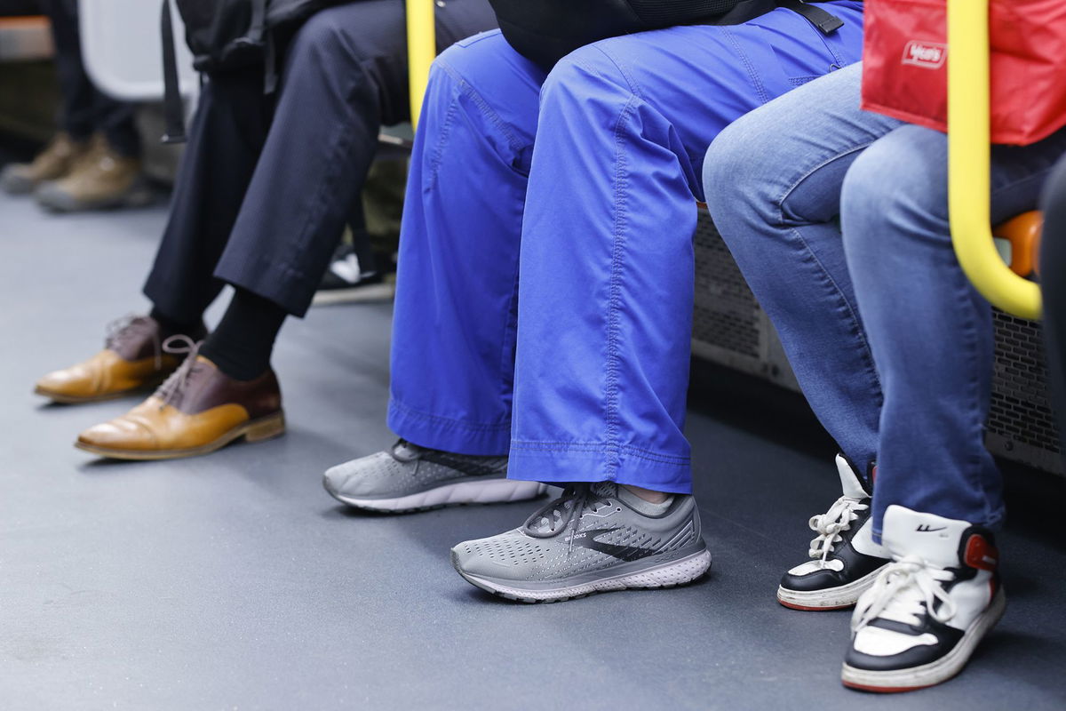 <i>Carlin Stiehl/The Boston Globe/Getty Images</i><br/>Wages and benefits paid to US workers grew at a faster pace than expected last quarter. Pictured are Boston commuters on September 19