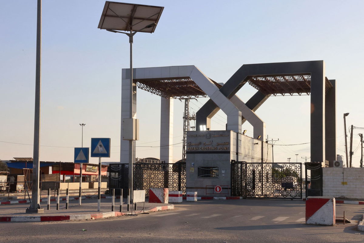 <i>Said Khatib/AFP/Getty Images</i><br/>The Rafah border crossing from Gaza into Egypt is seen on October 10.