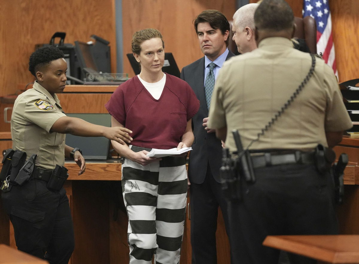 <i>Jay Janner/Austin American-Statesman/AP</i><br/>Kaitlin Armstrong makes a pre-trial appearance at the Blackwell-Thurman Criminal Justice Center in Austin