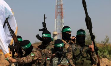 Palestinian fighters of the al-Qassam Brigades