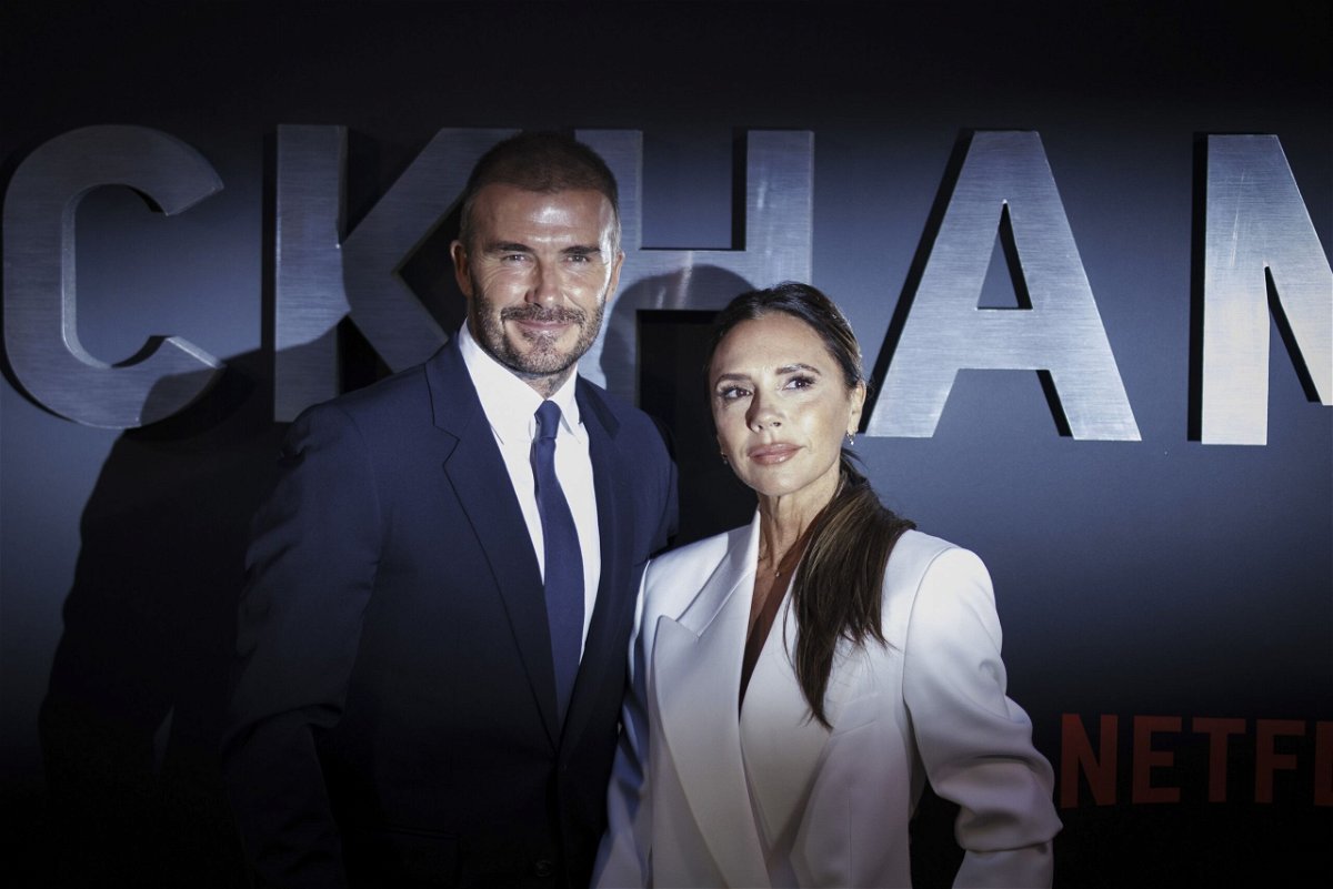 David and Victoria Beckham attend the premiere of the documentary.