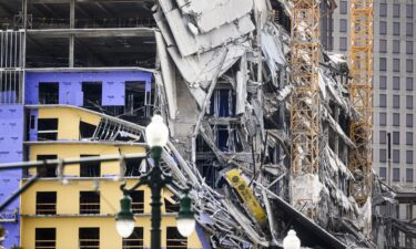 The Hard Rock Hotel partially collapsed in downtown New Orleans on October 12