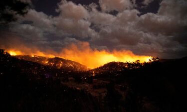 The McBride Fire seen burning in Ruidoso