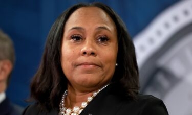 Fulton County District Attorney Fani Willis speaks during a news conference at the Fulton County Government building on August 14 in Atlanta