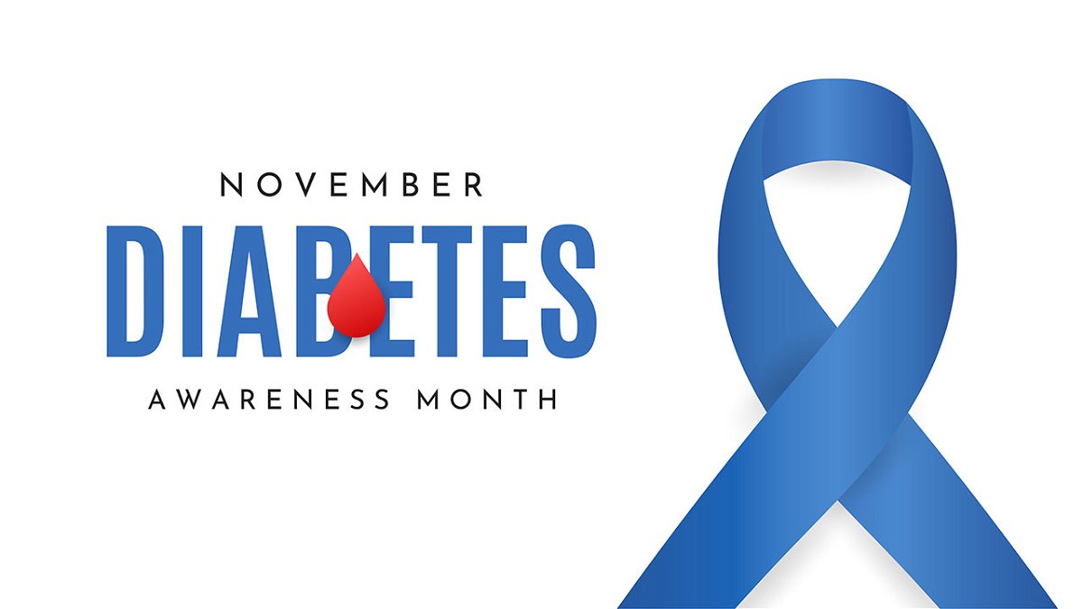 Diabetes Awareness Month card, banner, November. Vector illustration. EPS10