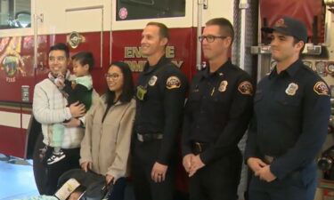 A 2-year-old child visited Sacramento Metro Fire District Station 50 to meet the firefighters who saved his life.