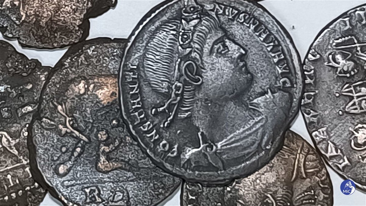 Coins dating back to the first half of the 4th century CE were spotted in the sea near the town of Arzachena.