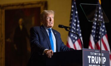 Former President Donald Trump delivers remarks during a campaign event on November 11