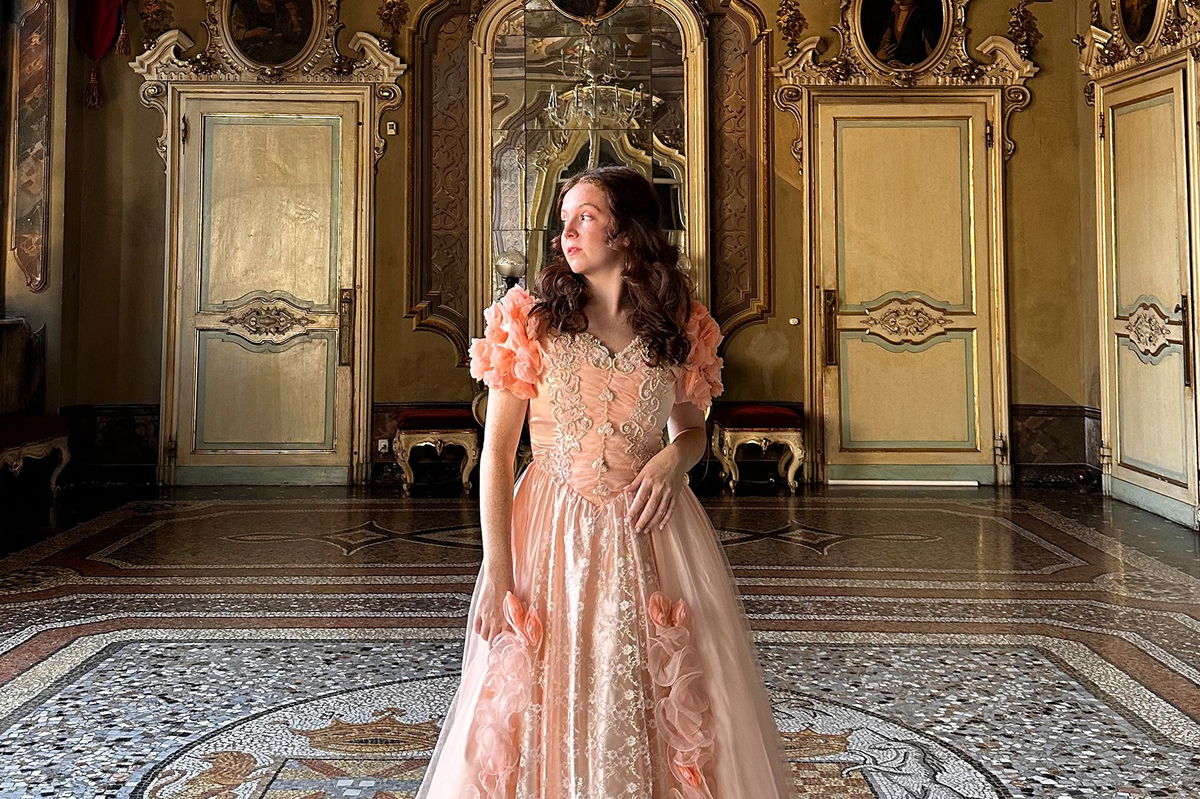 Real life fairytale: Ludovica Sannazzaro Natta, pictured, grew up in beautiful Castle Sannazzaro in northern Italy.