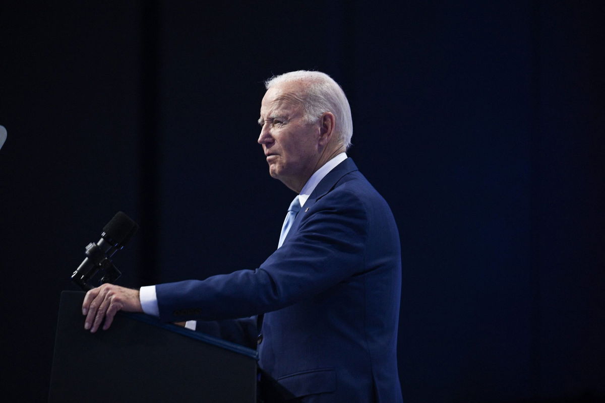 <i>Brendan Smialowski/AFP/Getty Images</i><br/>US President Joe Biden addresses the CEO summit at the Asia-Pacific Economic Cooperation (APEC) Leaders' Week in San Francisco