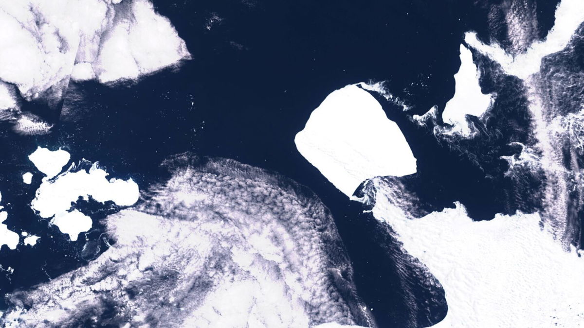 <i>European Union/Copernicus Sentinel-3/Handout/Reuters</i><br/>A satellite image of the world's largest iceberg