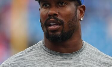 An arrest warrant has been issued for Buffalo Bills linebacker Von Miller - pictured here on August 12.