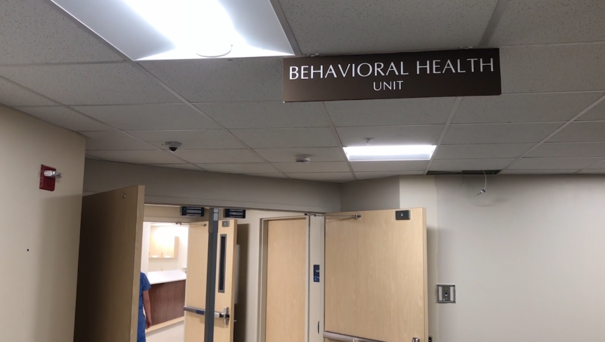 Behavioral Health Unit sign at Madison Memorial Hospital
