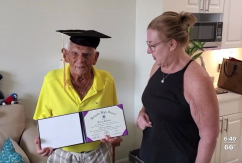 <i>WPTV</i><br/>An honorary diploma has been awarded to a local Pearl Harbor survivor as he prepares for the 82nd commemoration of the attack. Harry Chandler lives at Tequesta Terrace Senior Living and he’s one of only a few remaining Pearl Harbor attack survivors left in America.