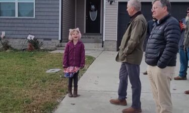 A young girl decided to provide some holiday cheer amid the devastation left behind by the tornado in Clarksville on December 10. While people gathered to join Montgomery County politicians in cleanup efforts on Jackie Lorraine Drive on Sunday