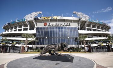 A general view in front of EverBank Field before the Jacksonville Jaguars host the Tampa Bay Buccaneers for a preseason game in 2017.