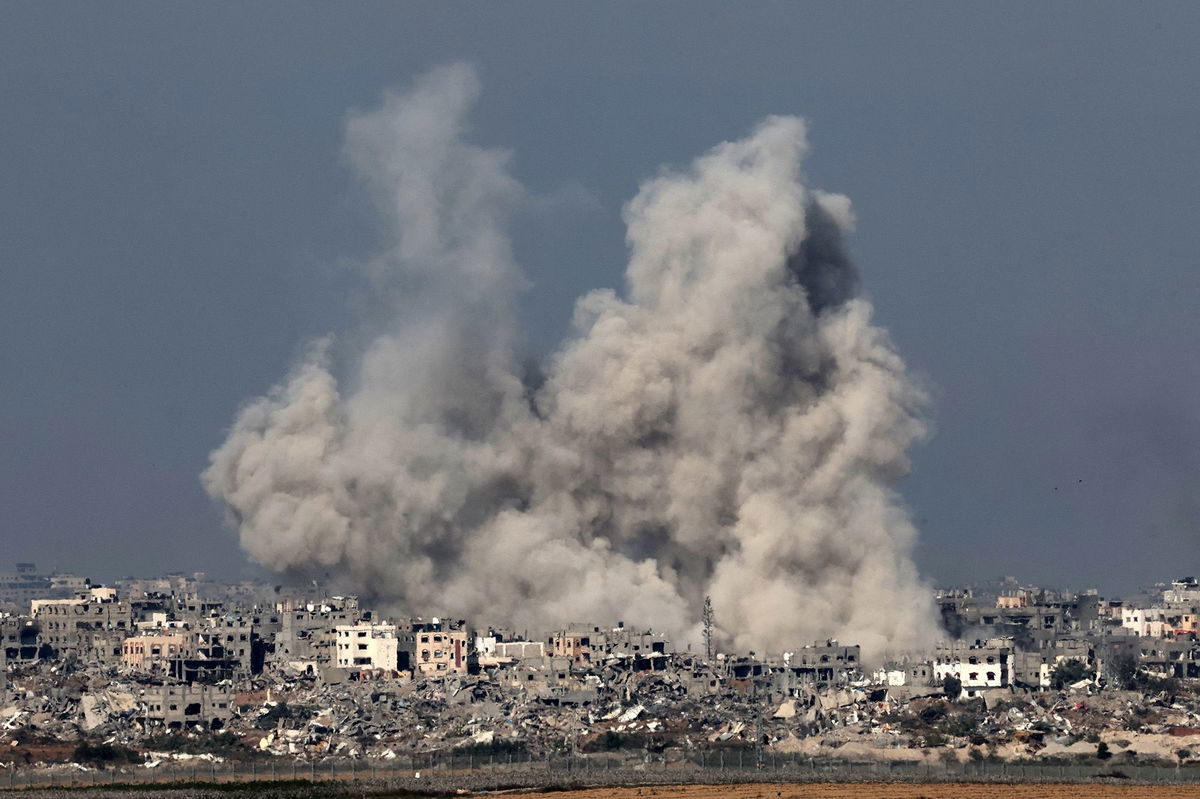 <i>Jack Guez/AFP/Getty Images</i><br/>A picture taken from southern Israel near the border with the Gaza Strip on December 8