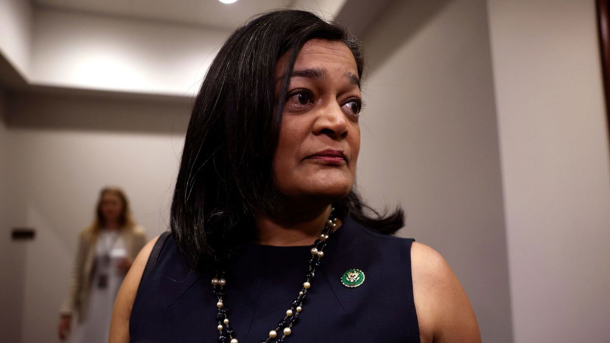 <i>Anna Moneymaker/Getty Images</i><br/>Progressive Caucus Chair Pramila Japayal on Sunday reiterated her call for a ceasefire in Gaza